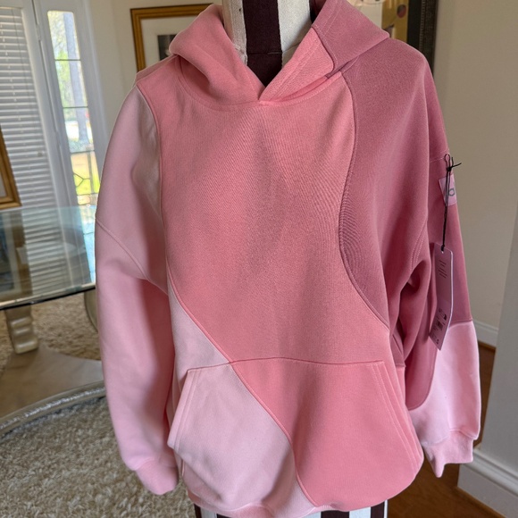 ALO Yoga Tops - Alo Yoga Make Waves Hoodie Sunset Pink Tonal Size Medium Gym Beach Workout NWT